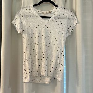 Christian Siriano white short sleeved shirt with blue stars